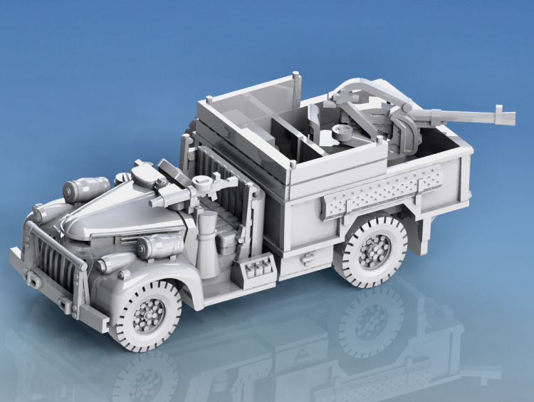 WW2 British and Commonwealth Lrdg Chevrolet 30 Cwt With Breda 20mm 15mm image 0