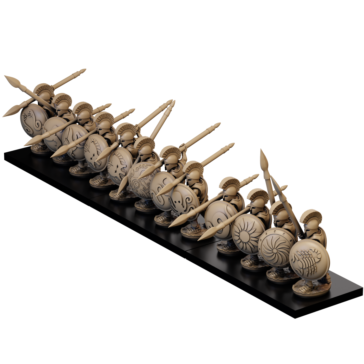 15mm Earlier Greek Armoured Hoplite Attacking Unit image 2