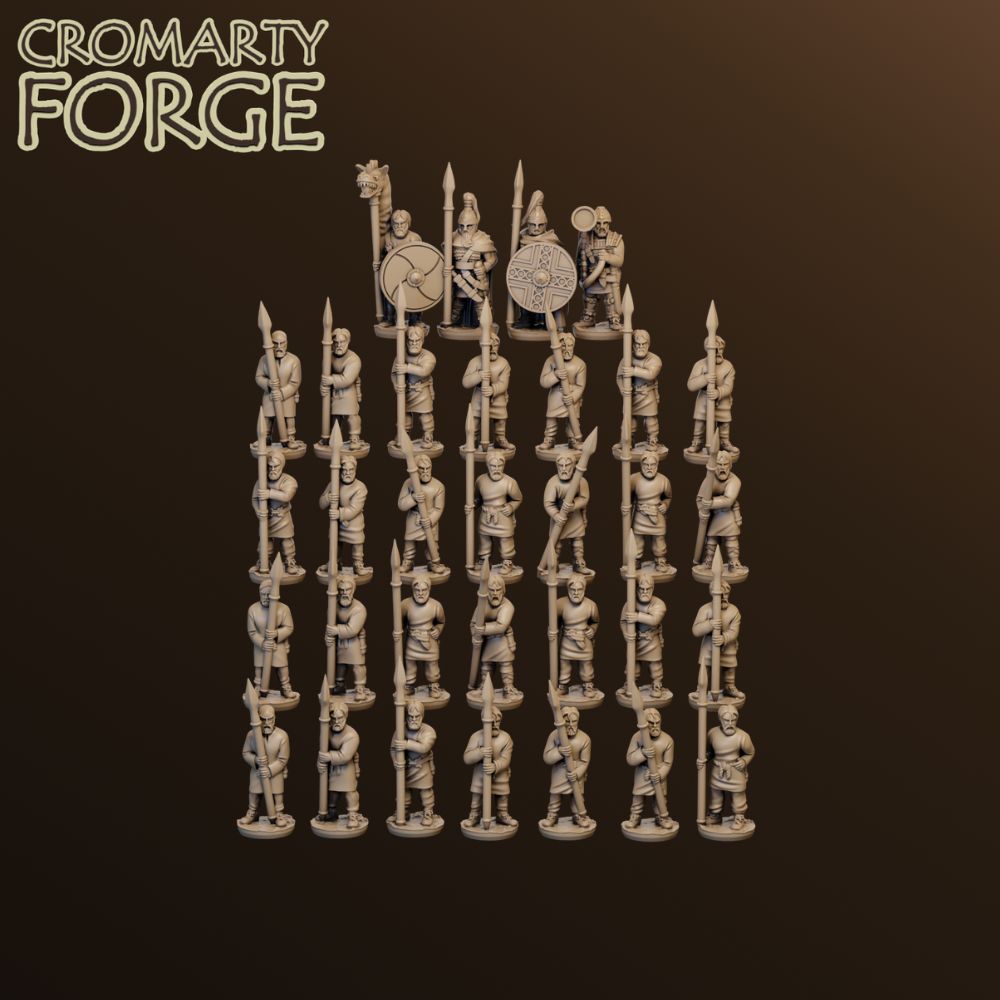 15mm Goth Poorly Armed Warriors Standing Unit image 0