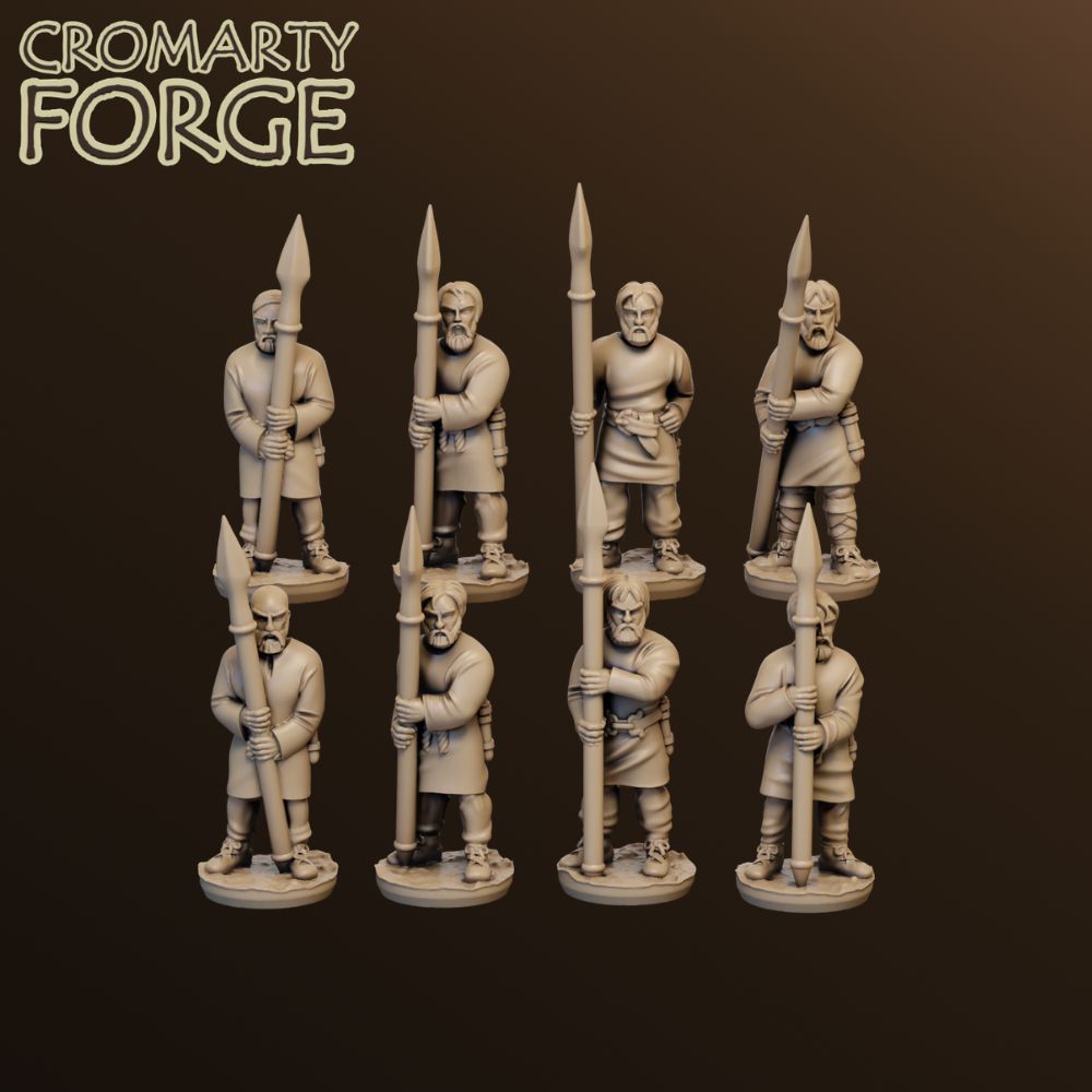 15mm Goth Poorly Armed Warriors Standing Pack Breaker image 0