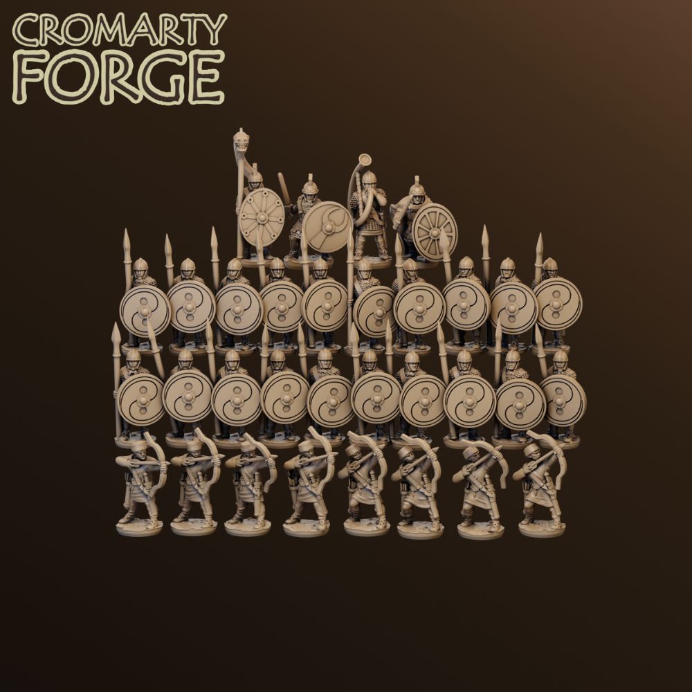 15mm Late Roman Armoured Infantry Standing With Archers Unit image 0