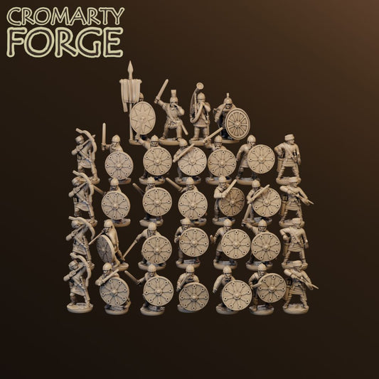 15mm Late Roman Unarmoured Infantry Attacking Sword With Archers Unit image 0