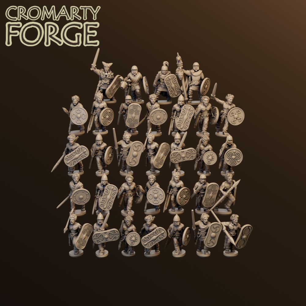 15mm Briton Warriors Unit image 0