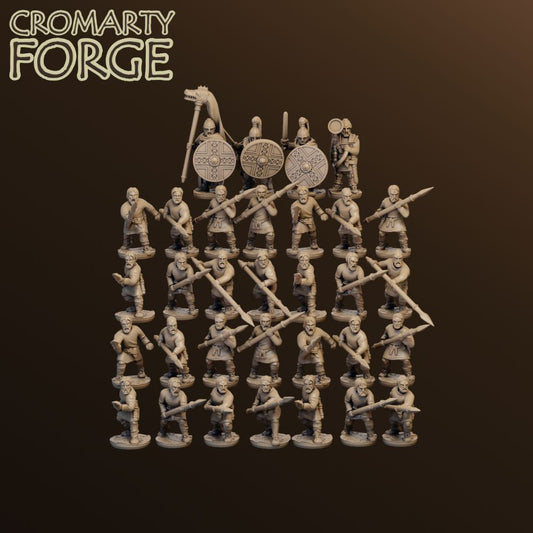 15mm Goth Poorly Armed Warriors Attacking Unit image 0