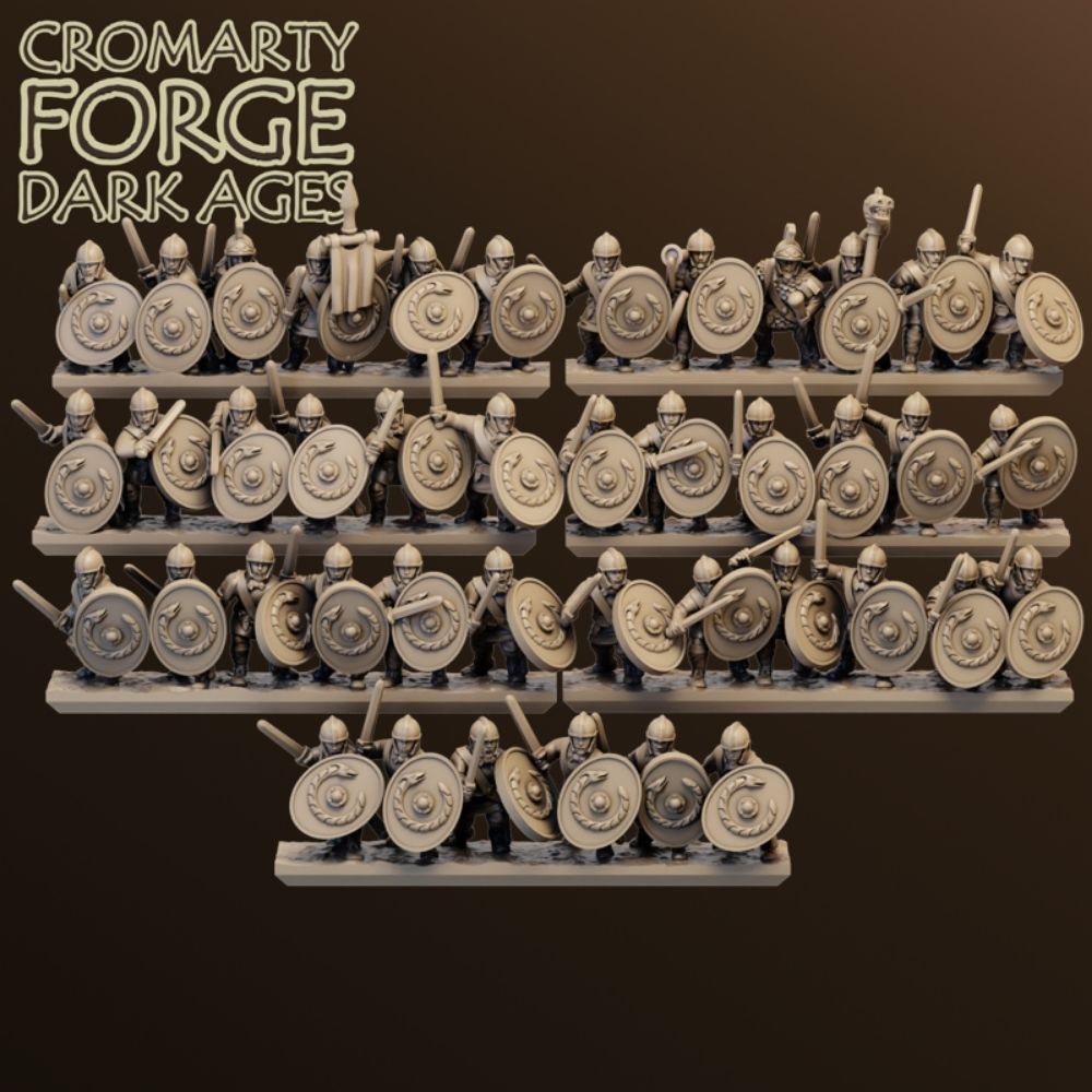 10mm Late Imperial Roman Unarmored Infantry Attacking image 3