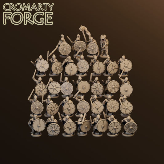 15mm Goth Warriors Attacking Unit image 0