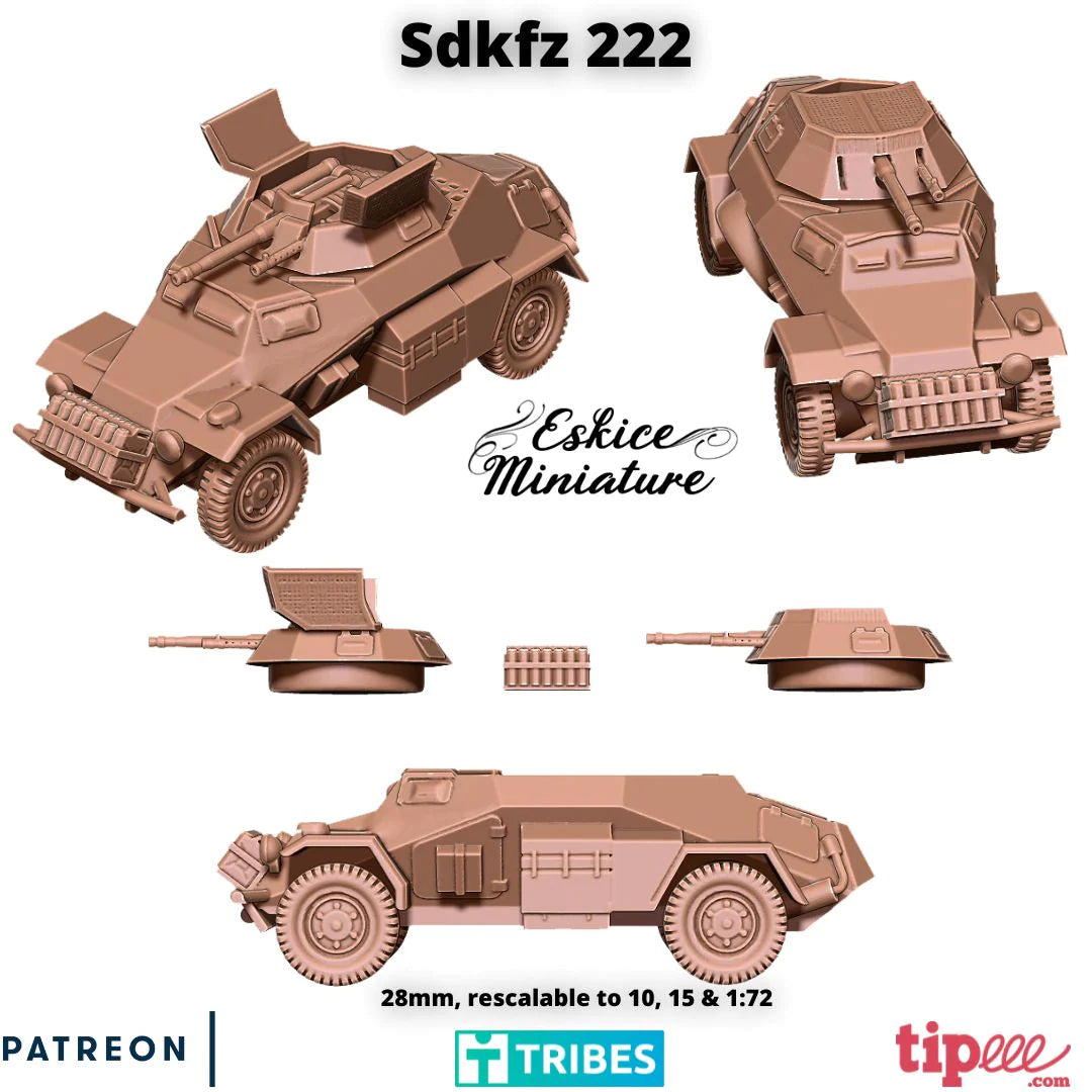 WW2 SdKfz 222 20mm image 0