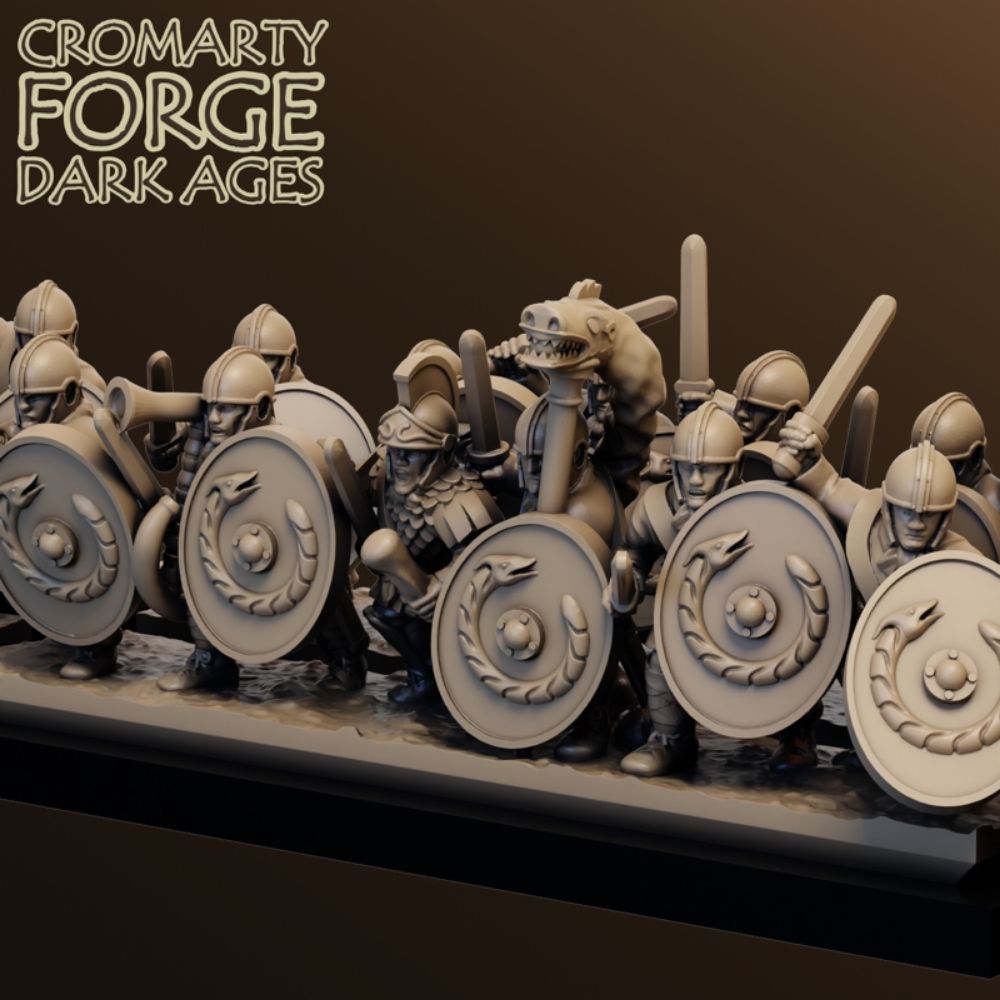 10mm Late Imperial Roman Unarmored Infantry Attacking image 2