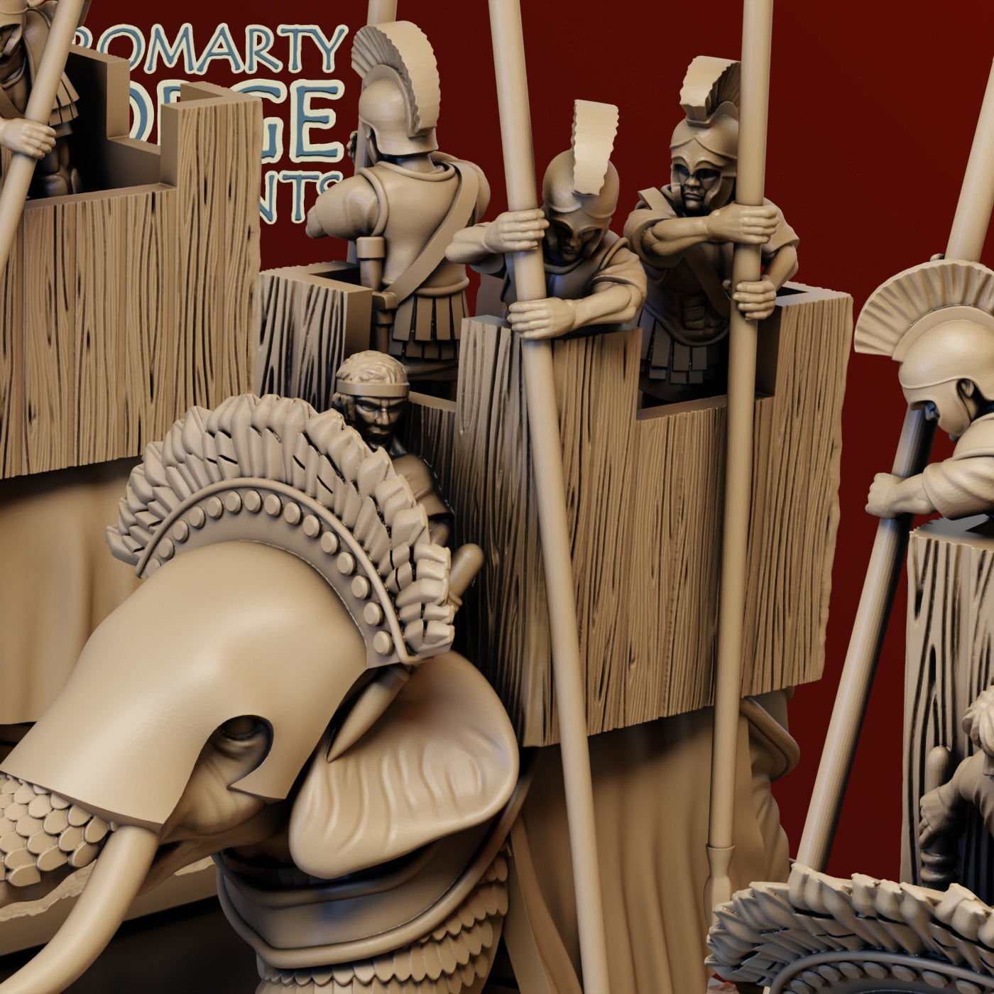 15mm Macedonian War Elephants UNIT