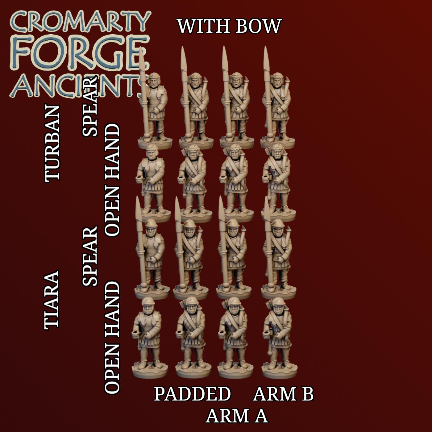 15mm Achaemenid Persian Immortal Infantry Standing Armour Quilt Spear And Bow Pack Breaker