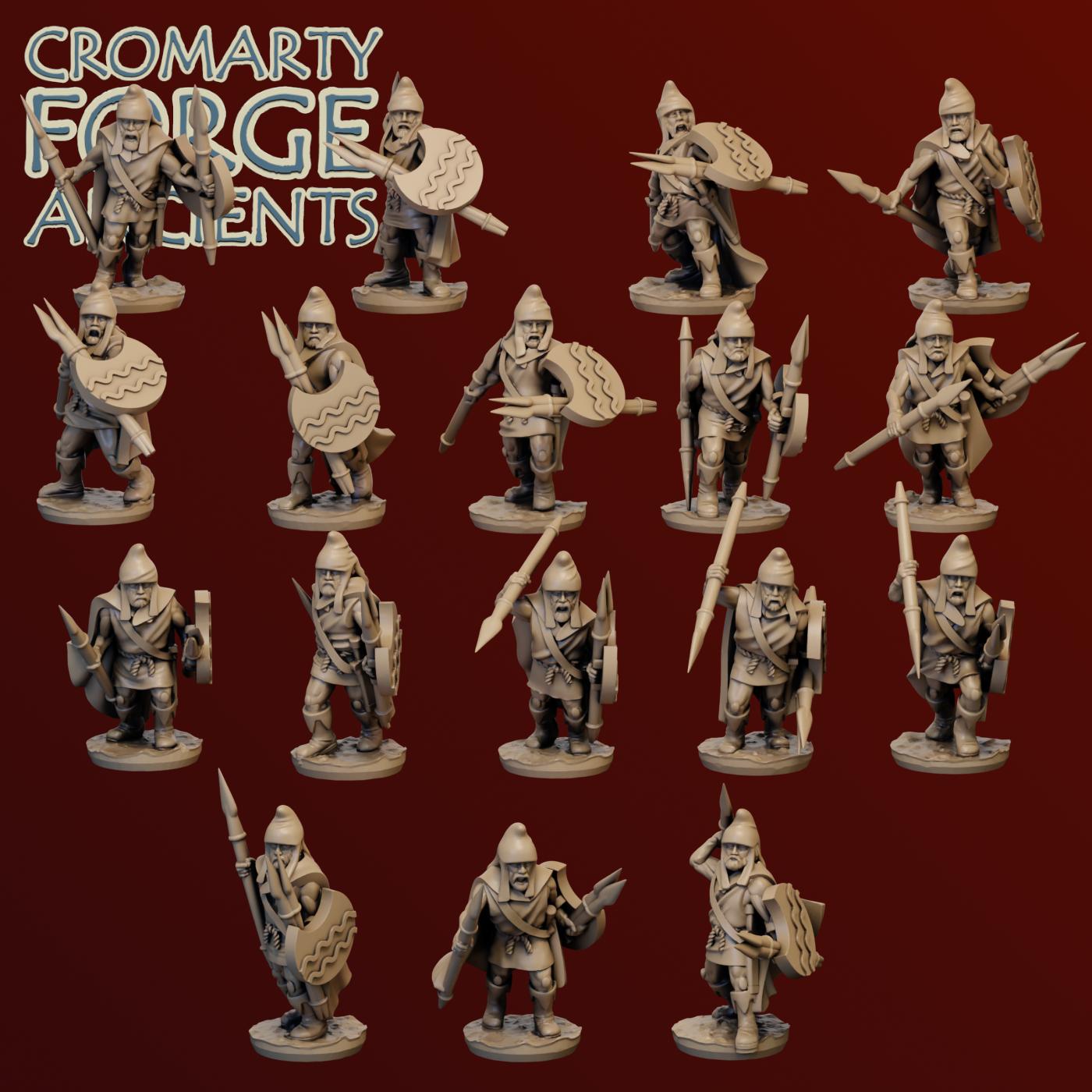 15mm Thracian Peltasts Small Unit