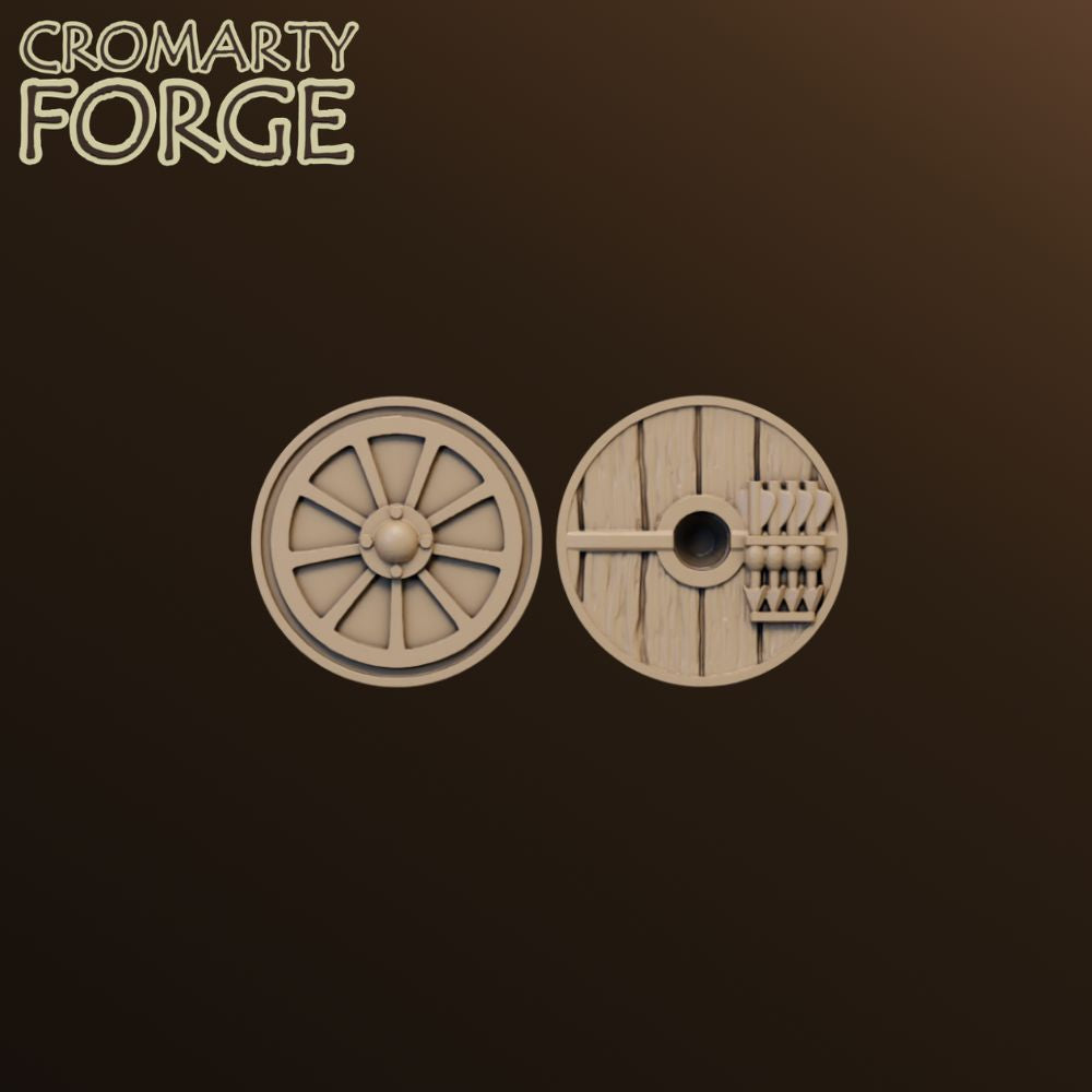 15mm Late Romans Round Shield 5 With Darts - Set of 32 image 0