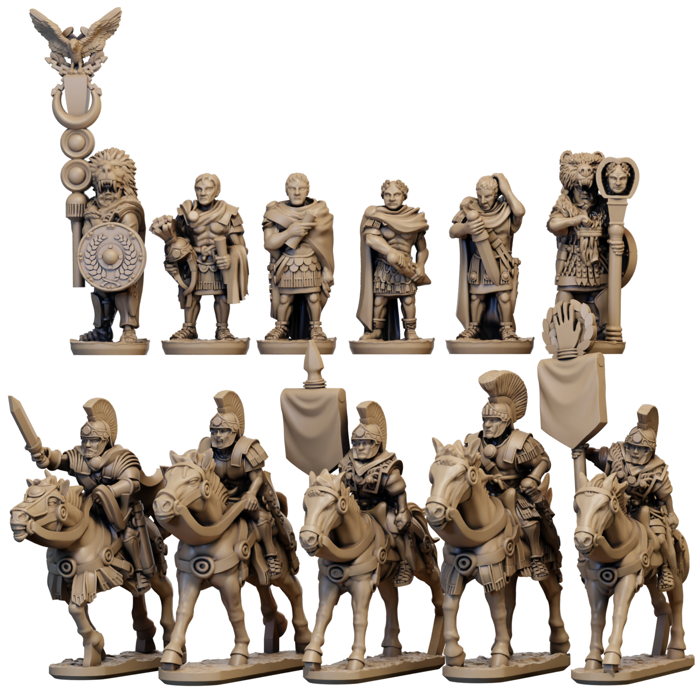 13.5mm Early Imperial Roman Generals