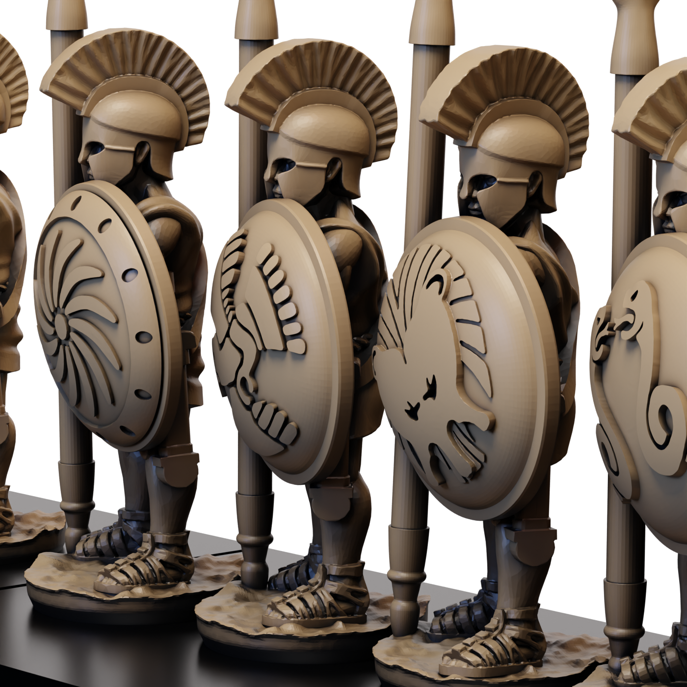 15mm Later Greek Unarmoured Hoplite Standing Pack Breaker image 0