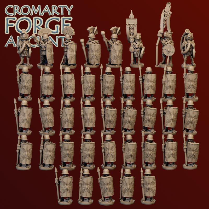 10mm Late Republic Roman Legionaries Standing Unit image 3