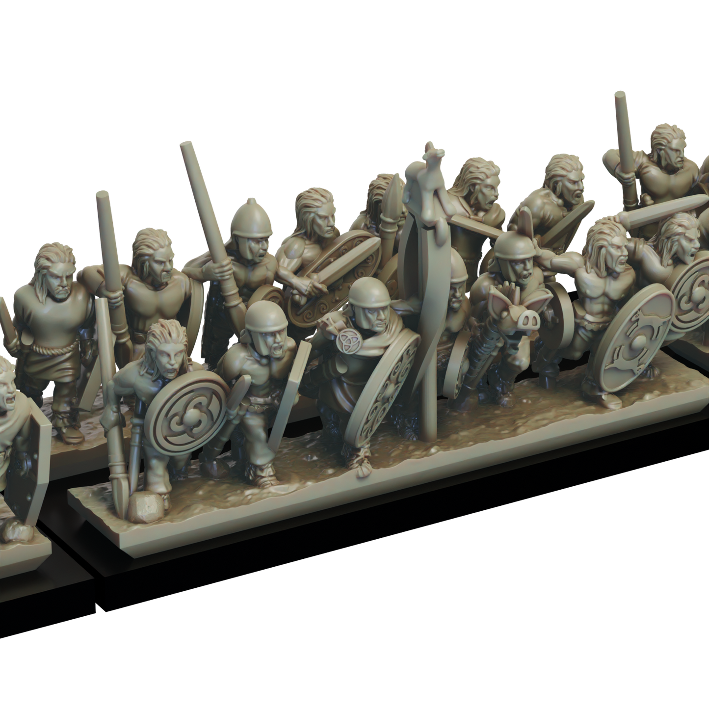 10mm Gallic Warriors Unit