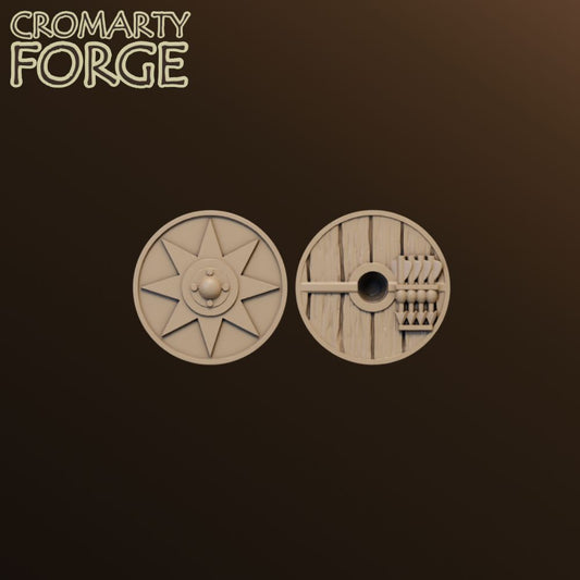 15mm Late Romans Round Shield 11 With Darts - Set of 32 image 0