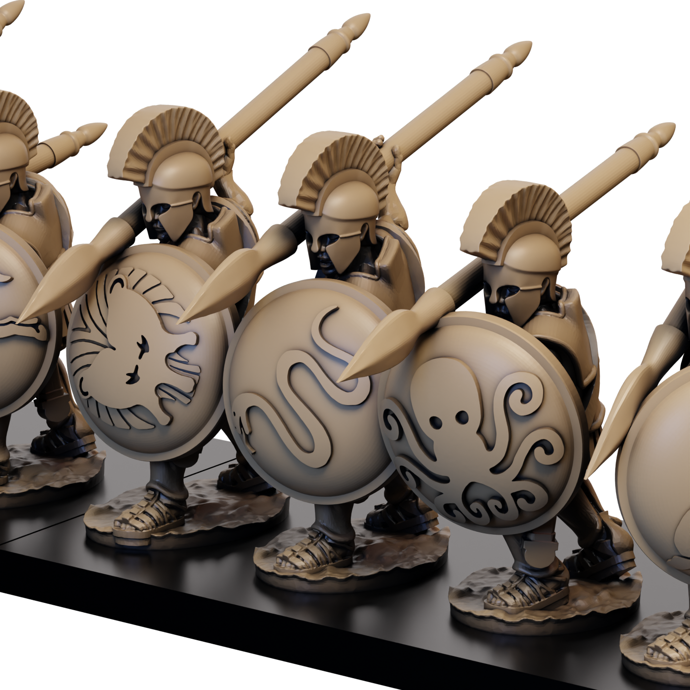 15mm Later Greek Armoured Hoplite Attacking Unit image 1
