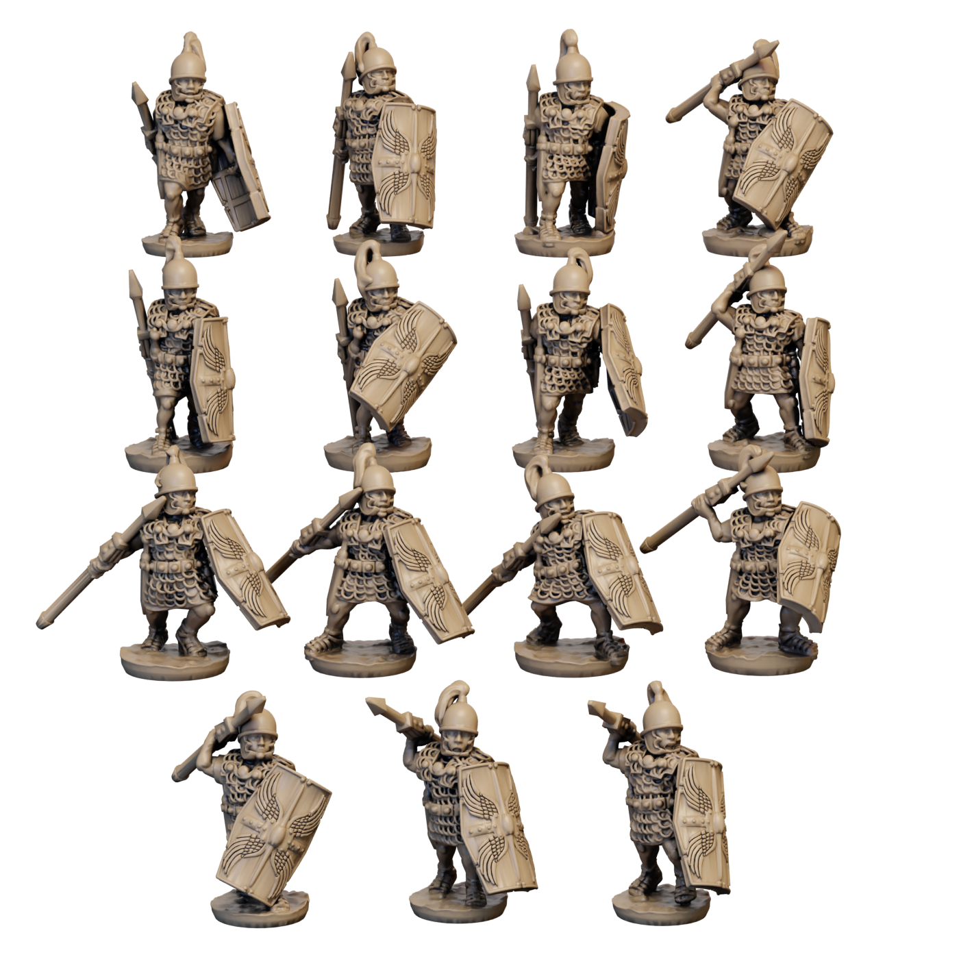 10mm Late Republic Roman Veteran Legionaries Throwing Pila Unit image 0