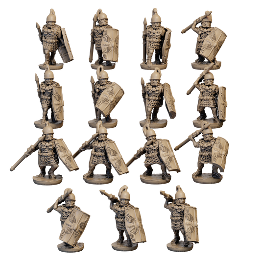 10mm Late Republic Roman Veteran Legionaries Throwing Pila Unit image 0