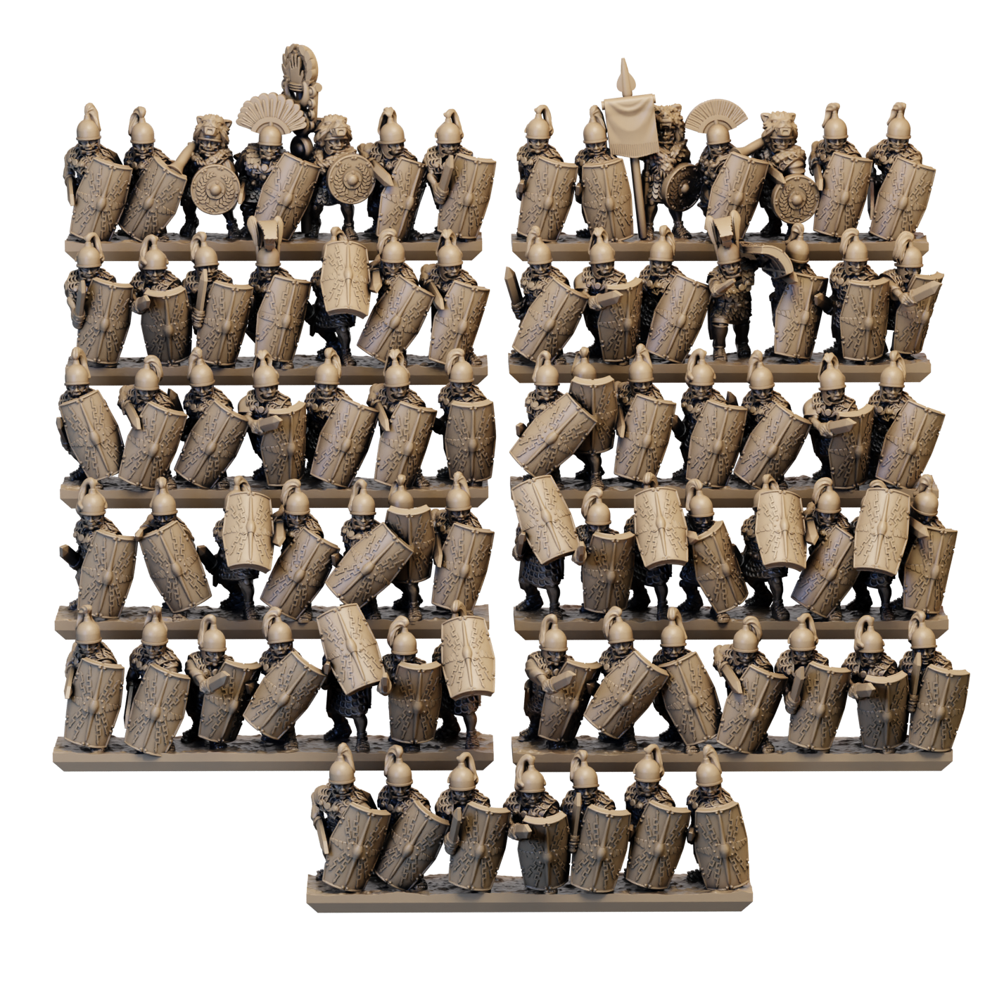 10mm Late Republic Roman Veteran Legionaries AttackingUnit image 0