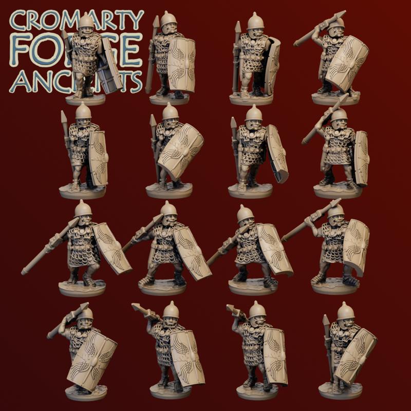 10mm Late Republic Roman Legionaries Throwing Pila Unit image 0