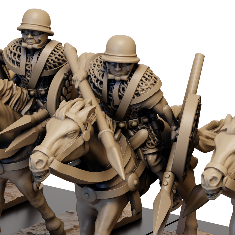15mm Late Republic Roman Cavalry Unit - Round Shield with 2 Javelin ...