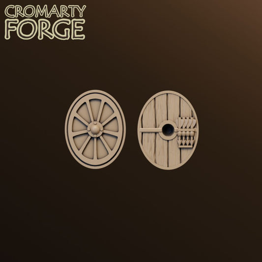 15mm Late Romans Oval Shield 5 With Darts - Set of 32 image 0