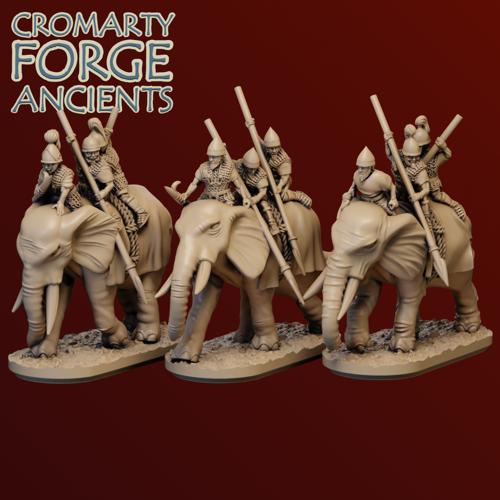 13.5mm Carthaginian Elephants unarmoured bareback Unit image 0