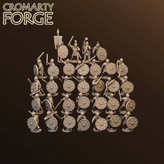 15mm Late Roman Unarmoured Infantry Attacking Sword Unit image 0