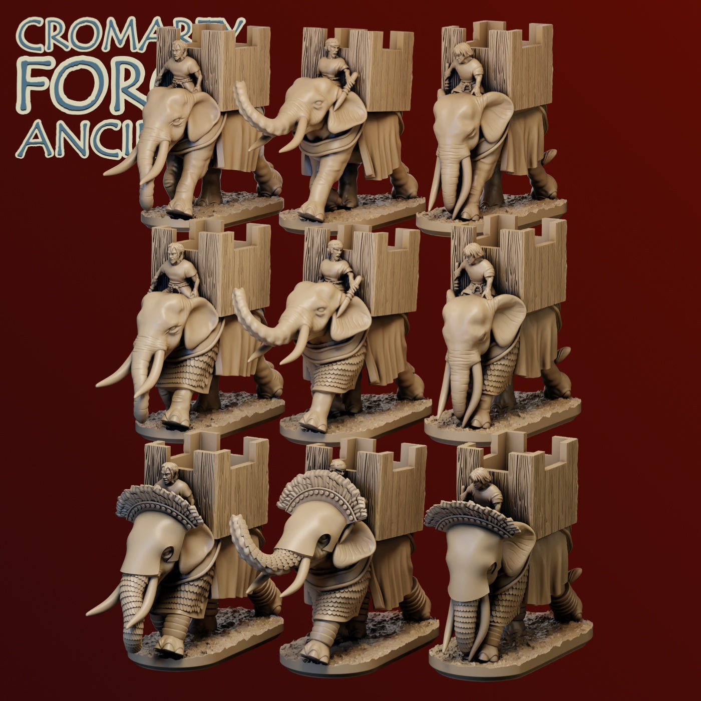 15mm Macedonian War Elephants UNIT