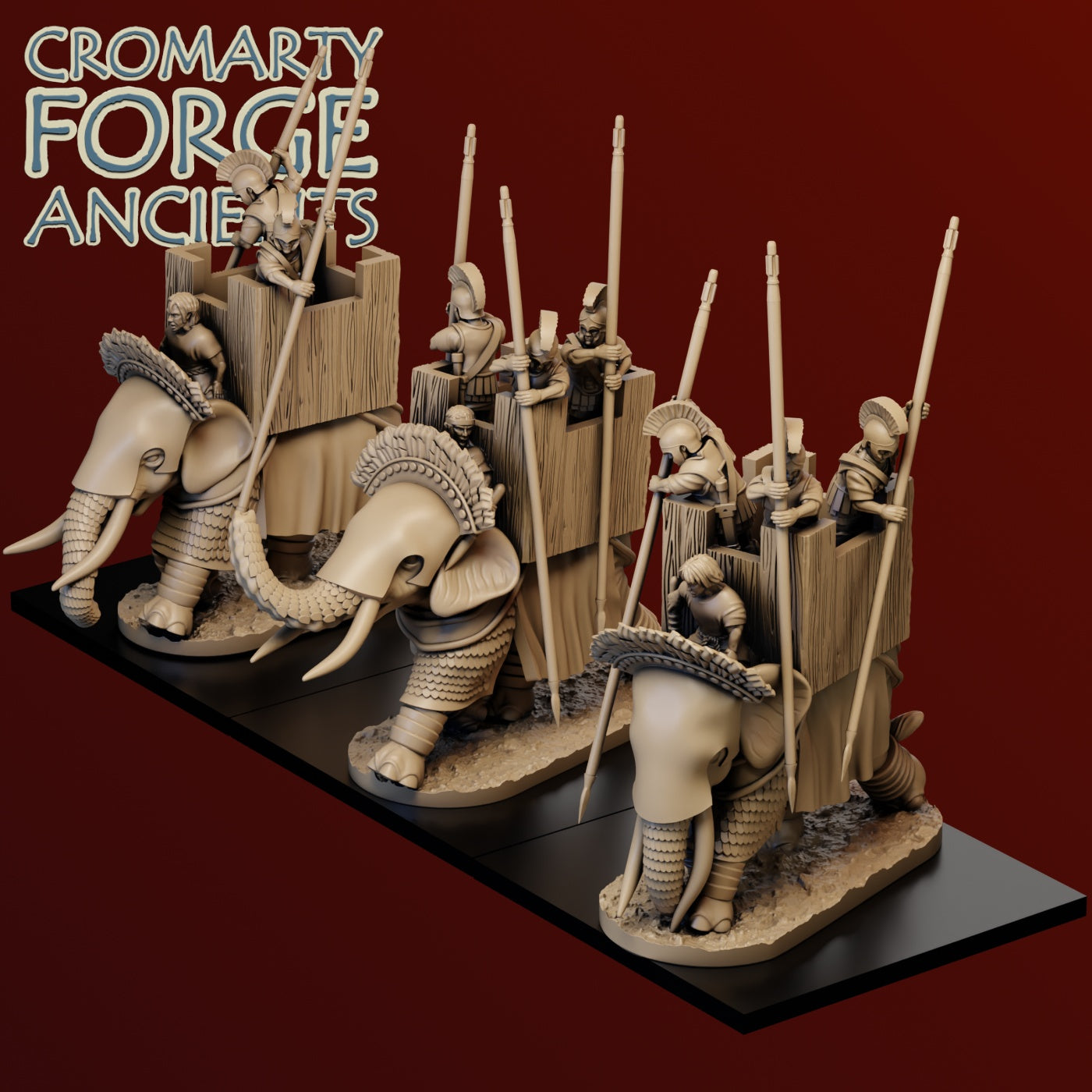15mm Macedonian War Elephants UNIT