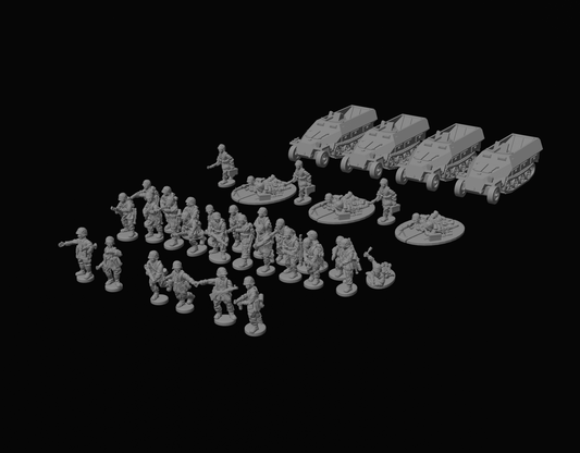 WW2 German Panzergrenadiers 1943-45 Platoon 20mm