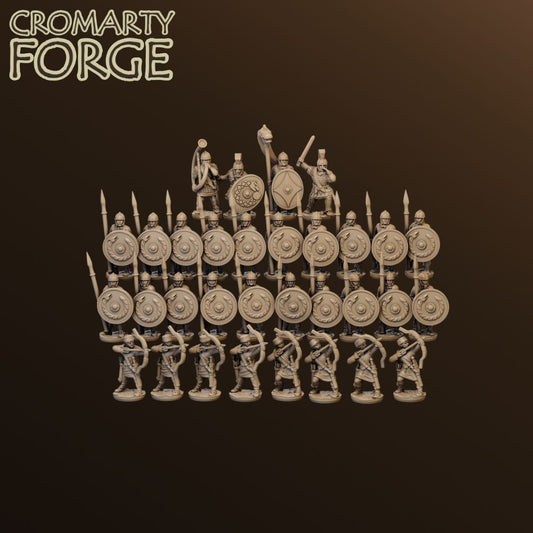 15mm Late Roman Unarmoured Infantry Standing With Archers Unit image 0