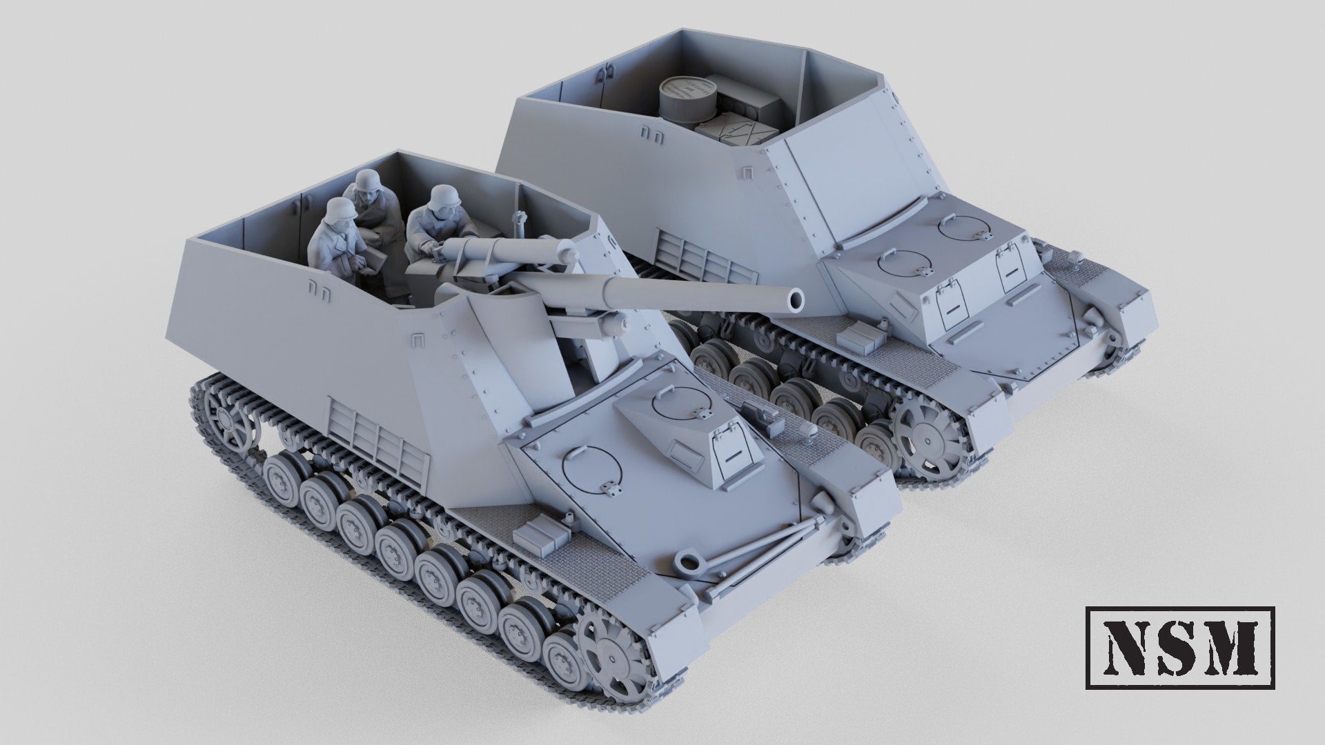 WW2 Hummel and Ammo Carrier 10mm image 0