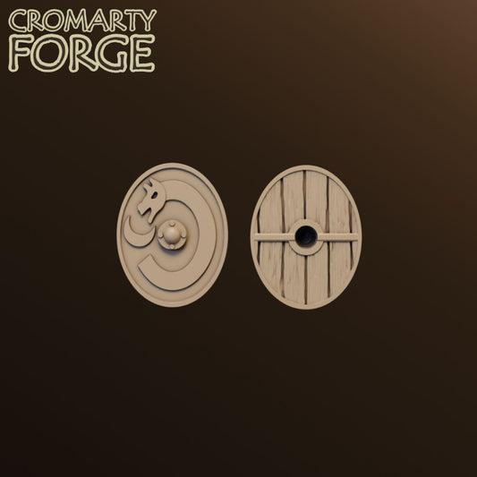 15mm Late Romans Oval Shield 13 - Set of 32 image 0