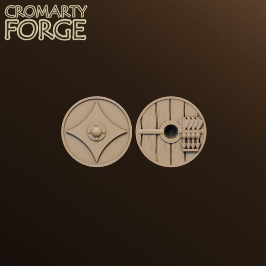 15mm Late Romans Round Shield 6 With Darts - Set of 32 image 0